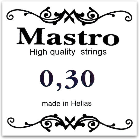 Mastro Single Nickel Wound String for Bouzouki Plated 030 30" Loop End