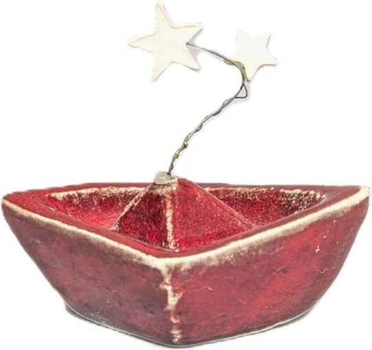 G2026/335 Handmade Ceramic Tabletop Decor Little Ship Grekas Home