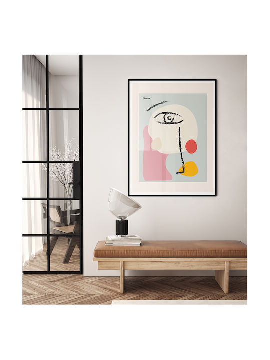 Poster Pablo Picasso Abstract Collage Art235 50cm X 70cm White Wooden Frame