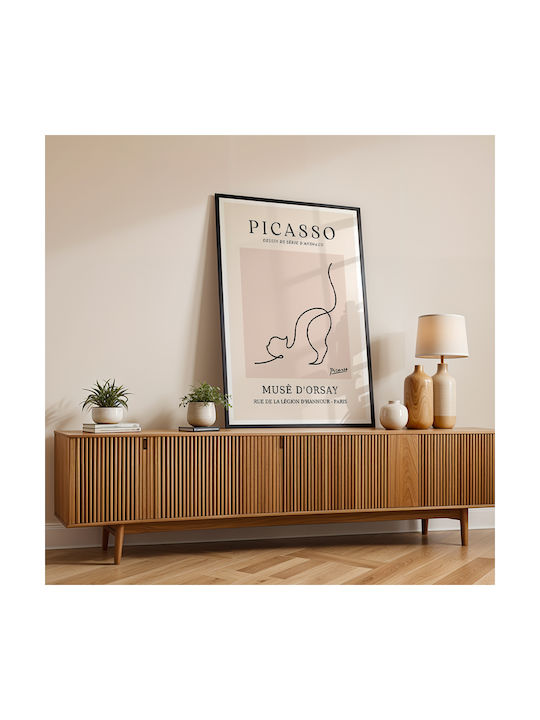 Poster Pablo Picasso Desin De Serie Animaux Art245 30cm X 40cm White Wooden Frame