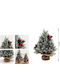 Weihnachtsdekorationen mit Bäumen Schneebedecktes Rotes Obst 20 cm