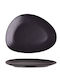 Cok Spain Silice Plate Shallow made of Porcelain Black with Diameter 25.5cm