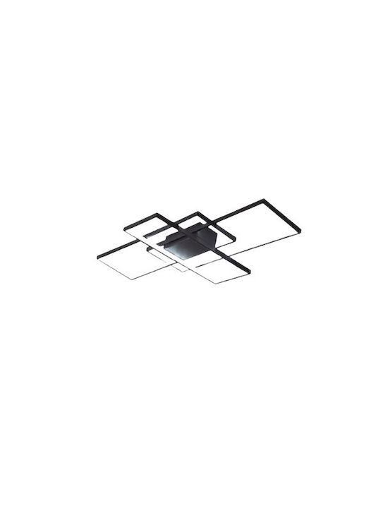 Home Lighting Πλαφονιέρα Οροφής 58εκ. Μαύρη με Ενσωματωμένο LED