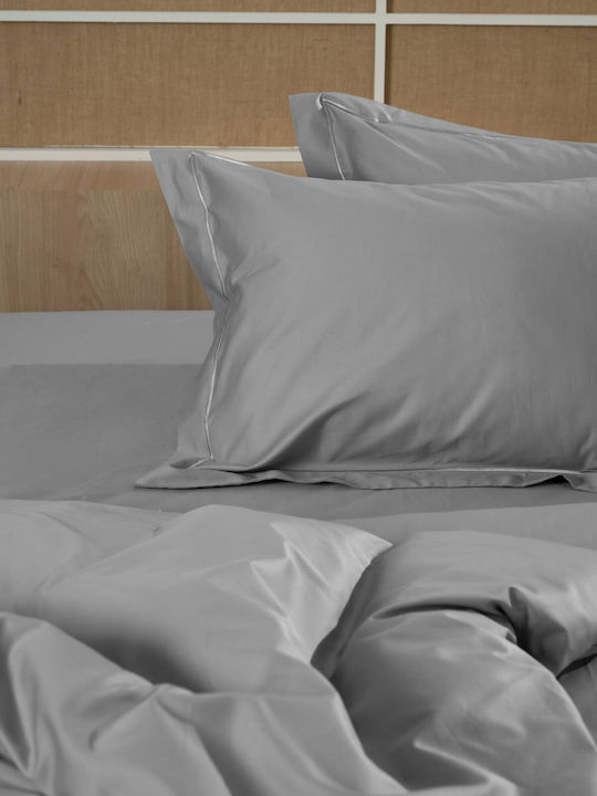 Palatex Σετ Μαξιλαροθήκες Oxford Grey 52x72εκ.