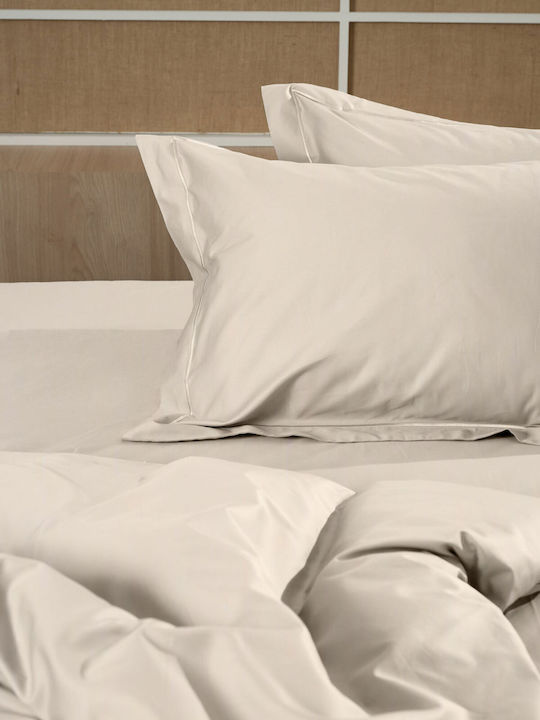 Palatex Σετ Μαξιλαροθήκες Oxford Beige 52x72εκ.