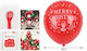 Christmas Balloons Merry Christmas 8 Pieces Red 30cm