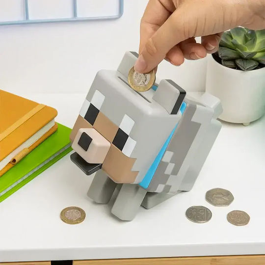 Minecraft Wolf Shaped Money Box Pp15335mcf