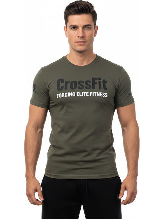 Athletic T-shirt Khaki, Black