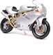 Bburago Motorcycle 1:18 Silver Ducati Supersport 900 Final Edition 3+ Years