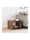 Rectangular Side Table Made of Solid Wood Natural M44.5xL45xH45cm