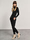 Patrizia Women's Fabric Trousers Loose Fit Black
