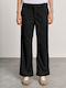 Serena Women's Fabric Trousers Loose Fit Black