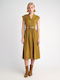 Sommer Midi Kleid Khaki