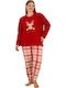 Sexen Winter Damen Pyjama-Set Plaid