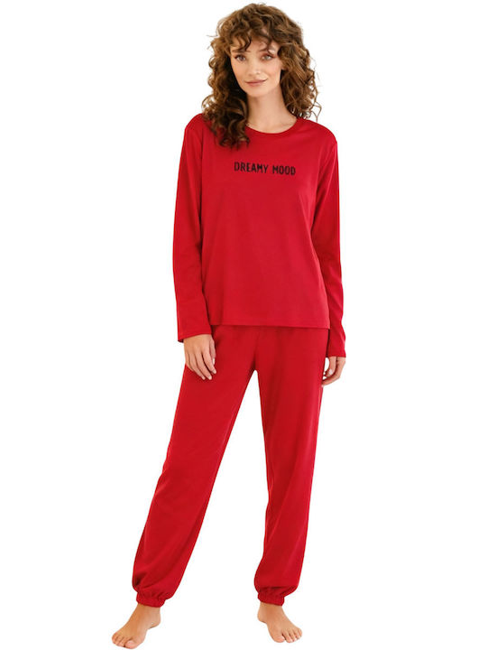 Mihra Winter Women's Pyjama Set Red