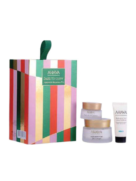 Ahava Hyaluronic Happiness Trio Skin Care Set for Αnti-ageing, Moisturizing & Brightening 3pcs
