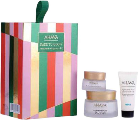 Ahava Hyaluronic Happiness Trio Skin Care Set for Αnti-ageing, Moisturizing & Brightening 3pcs