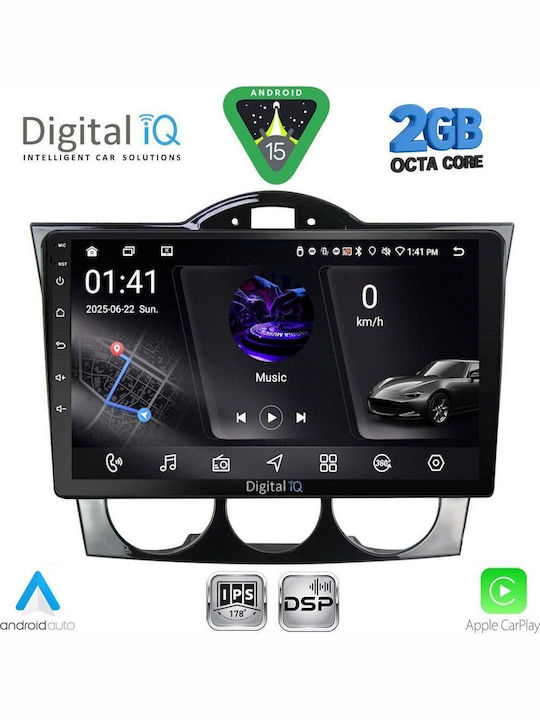 Digital IQ Car Audio System for Mazda RX-8 2001-2008 (Bluetooth/USB/WiFi/GPS/Apple-Carplay/Android-Auto) with Touch Screen 9"