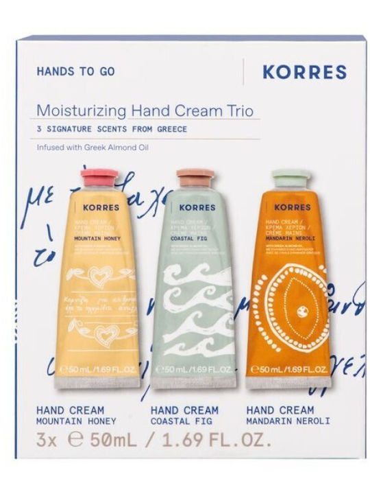 Korres Hand Cream Trio Комплект за грижа за кожата за Хидратация 3бр