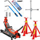 Set Complet Pentru Schimbat Roți Cric Hidraulic 2,5t 100-400 Mm Capre 3t Chei V80105+ta129+v80091+ta1073