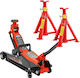 Set Cric Hidraulic 2,5t Profil Jos 100-400 Mm Suporturi Osie 3t V80105+V80091