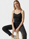 Women's T-Shirt with Spaghetti Strap Black