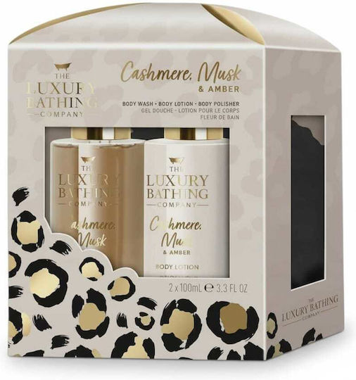 The Luxury Bathing Company Cashmere Musk & Amber Hautpflegeset für Reinigung Körperreinigung & Aufhellung 3Stück