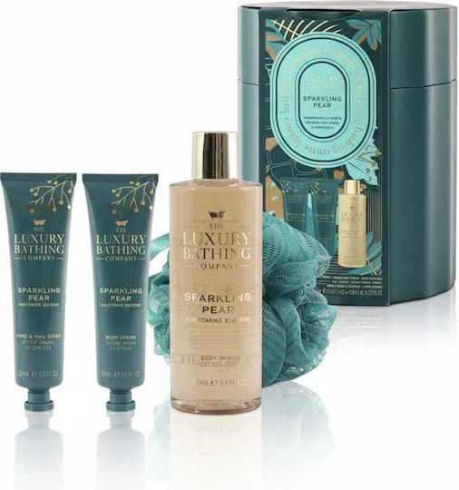 The Luxury Bathing Company Sparkling Pear and Nectarine Blossom Σετ Περιποίησης για Καθαρισμό Σώματος 4τμχ