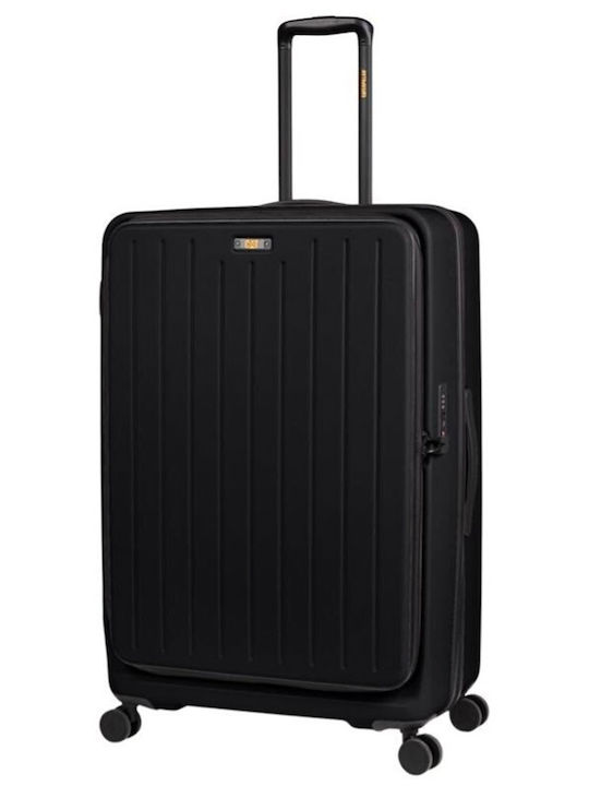 CAT Mittlerer Reise Koffer Schwarz mit 4 Räder Höhe 68cm