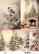 Decoupage Χειροκάμωτο Χρισthn Weihnachtslandsch...