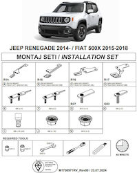 Seitliche Treppenstufenbasen Dma Fiat 500x 2015-2018 Suv 334