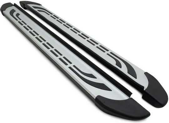 Faba Silber-Schwarz 260cm 2 Stück Aluminium Ohne Basen Universell Omtec Autozubehör