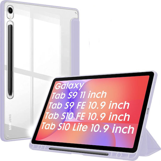 Husă Magnetică Trifold Samsung Galaxy Tab S10 Lite S10 FE 10.9" 2025 Smart Cover Suport Stylus Lavandă