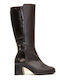 Anatomic Leather Medium Heel Women's Boots Black