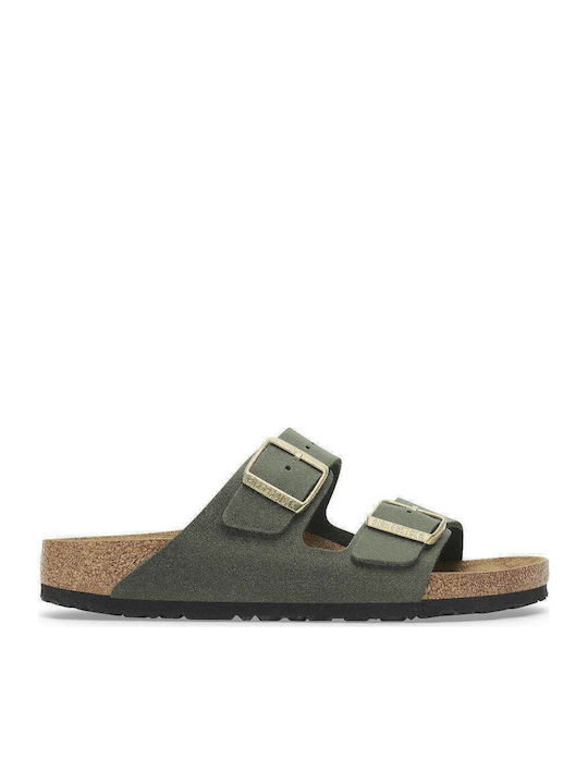 Birkenstock Oiled Leather Sandals Khaki