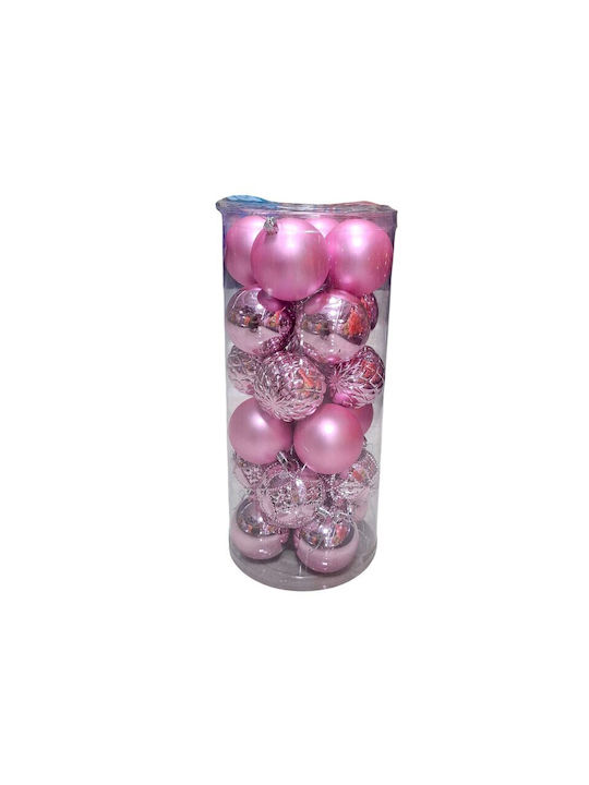 Set Christmas Ball Ornaments 8cm 24 Pieces 3260...