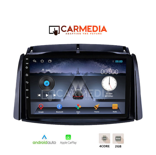 Carmedia Sistem Audio Auto pentru Renault Koleos 2006-2016 Bluetooth USB Wi-Fi GPS Apple CarPlay Android Auto cu Ecran Tactil 9"