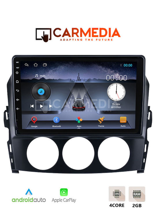 Carmedia Car Audio System for Mazda MX-5 2005-2015 with Touch Screen 9" Bluetooth USB Wi-Fi GPS Apple CarPlay Android Auto
