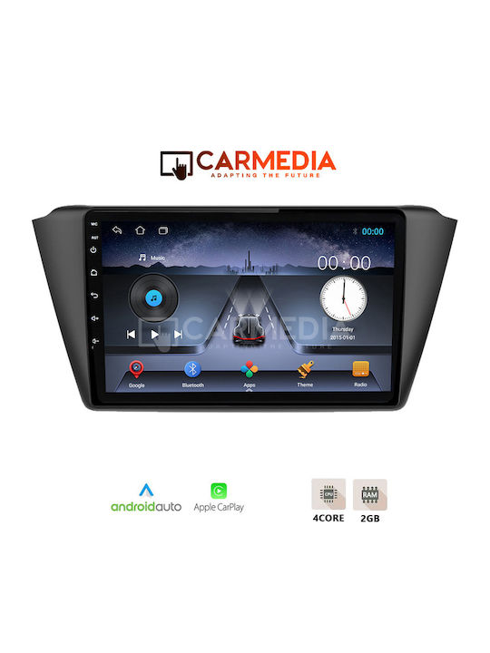 Carmedia Sistem Audio Auto Pentru Skoda Fabia 2015 Bluetooth USB Wi-Fi GPS Apple CarPlay Android Auto Cu Ecran Tactil 9"