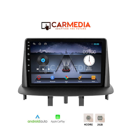 Carmedia Car Audio System for Renault Megane 2009-2016 Bluetooth USB Wi-Fi GPS Apple CarPlay Android Auto with 9 Inch Touch Screen