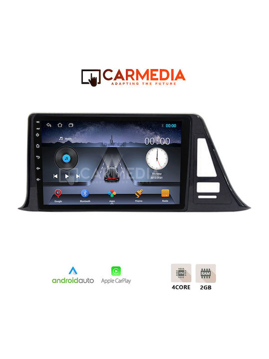 Carmedia Car Audio System for Toyota C-HR 2017 (Bluetooth/USB/WiFi/GPS/Apple-Carplay/Android-Auto) with Touch Screen 9"