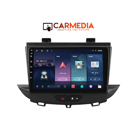 Carmedia Ηχοσύστημα Αυτοκινήτου για Opel Crossland / Grandland 2017 (Bluetooth/USB/WiFi/GPS/Apple-Carplay/Android-Auto) με Οθόνη Αφής 9"
