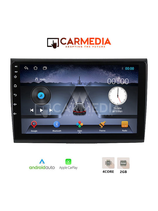 Carmedia Car Audio System for Fiat Bravo 2007 (Bluetooth/USB/WiFi/GPS/Apple-Carplay/Android-Auto) with Touch Screen 9"