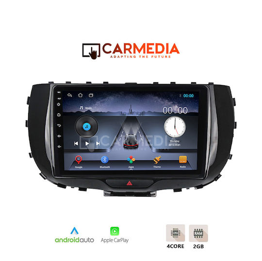 Carmedia Car Audio System for Kia Soul 2019 with Touch Screen 9" Bluetooth USB Wi-Fi GPS Apple CarPlay Android Auto
