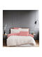 Class Home Collection Set Husă de Pilotă Dublă cu 4 Fețe de Pernă & 1 Cearsaf 200x220 Nordic Nordic Red Pink/cream
