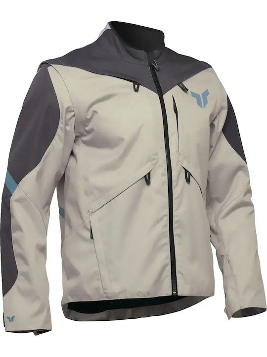Thor Dual Sport Terrain Мъжко Мотоциклетно яке Off-White/Black