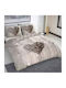 Nightlife Комплект Плик за Завивка Фланелен Кинг Сайз с 2 Калъфки 240x200 Solid
