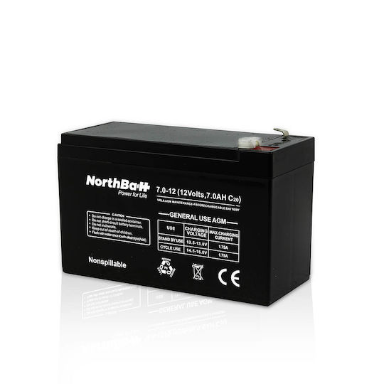Northbatt Photovoltaik-Batterie 12V 7Ah (NBGU7.0-12)