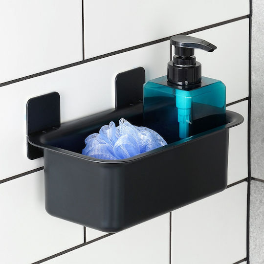 Orion An der Wand montiert Badezimmerregal Kunststoff 23.5x13.5x11.5cm Schwarz