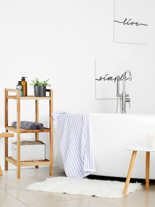 Relaxdays Rafturi de baie Raft Baie Lemn 81x35x35cm Maro